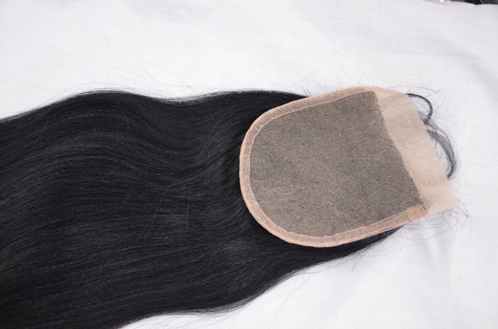 Hair extensions brazillian hair lace and silk closure 4*4 hair accessories HN114